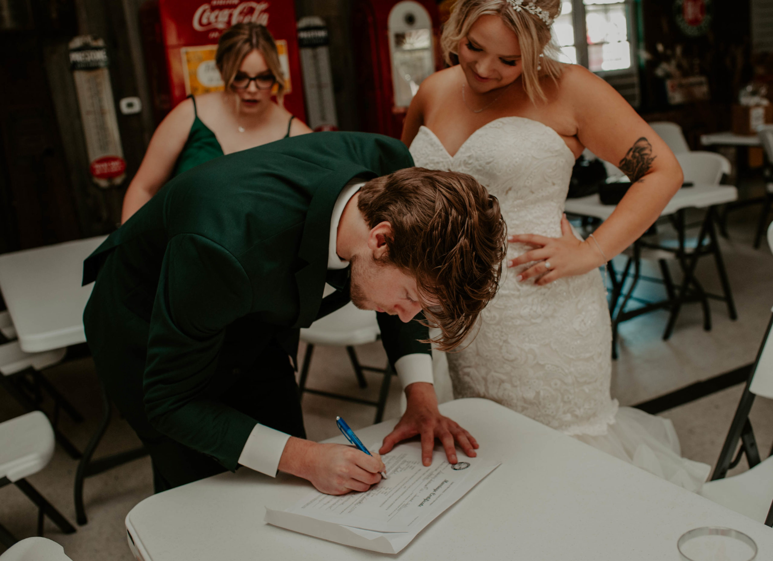 marriage license signing