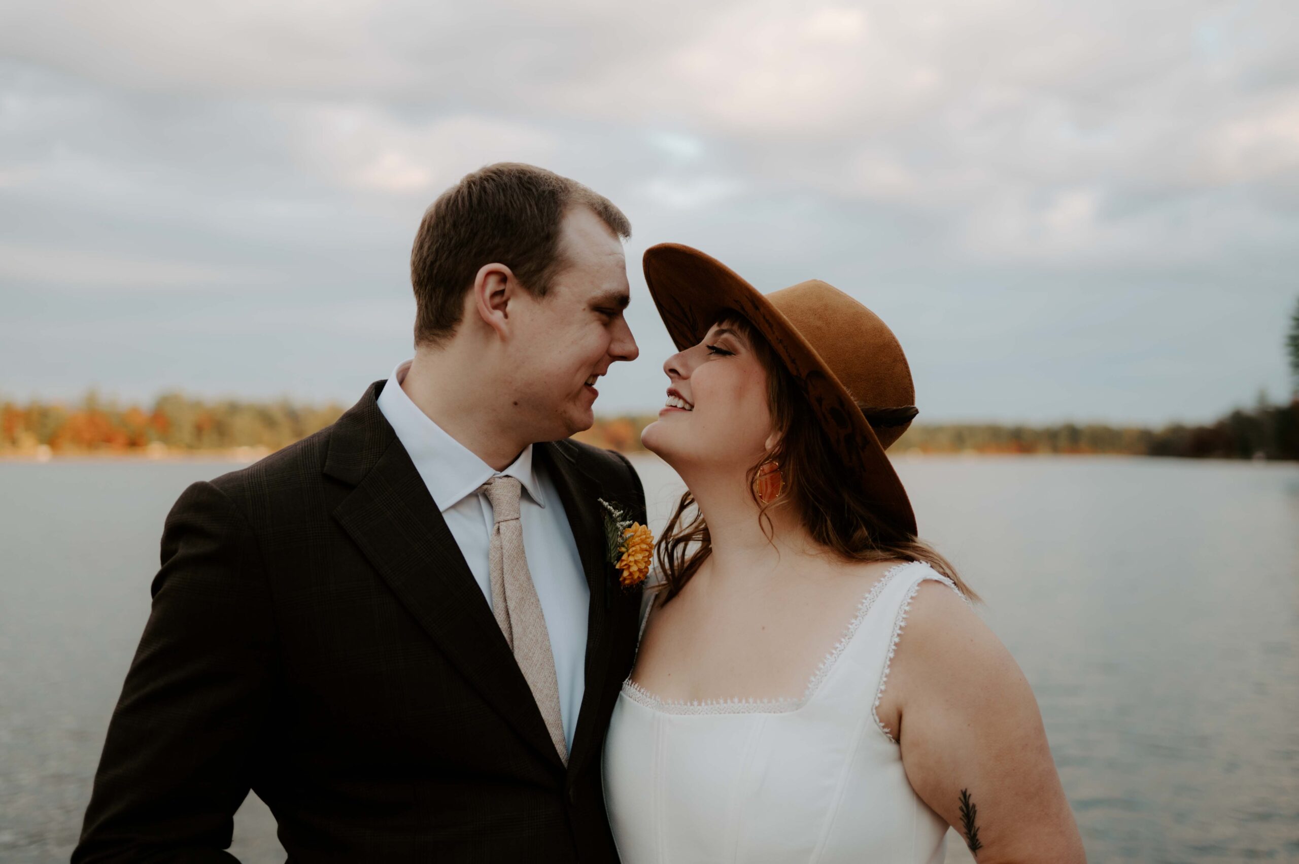 bride and groom portraits, destination Minnesota venue