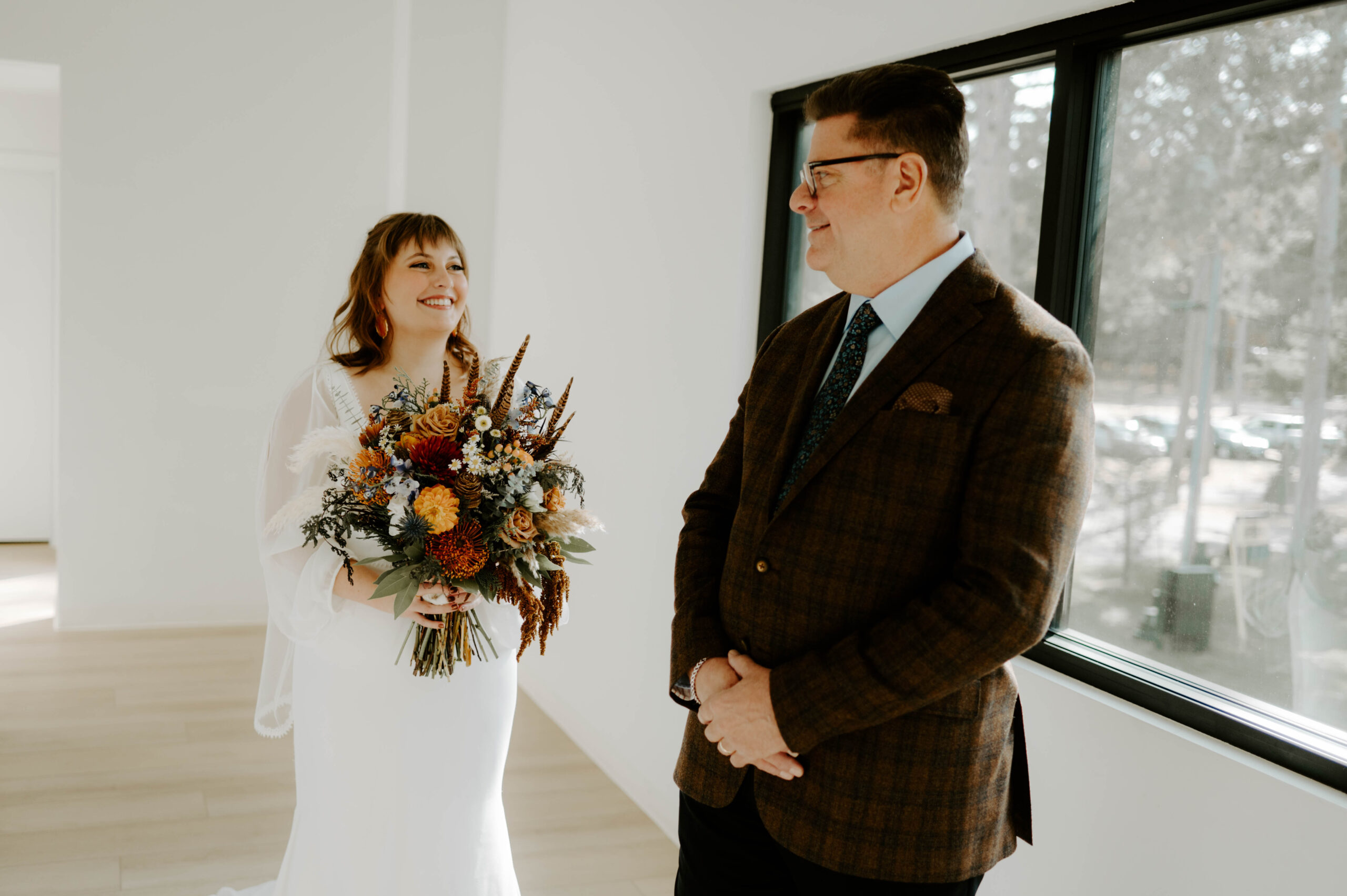 Natalie Tyler Photography First look with dad, wedding photography by Natalie Tyler Minneapolis